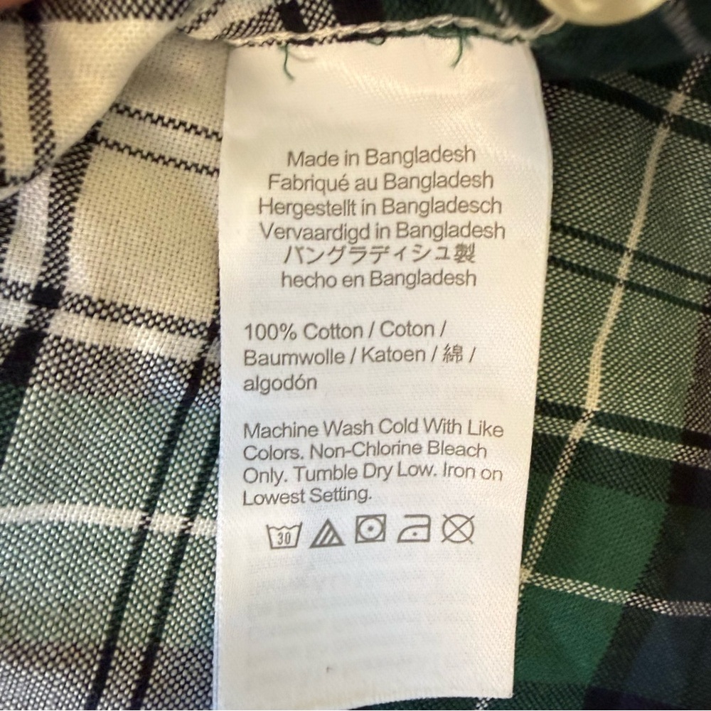 J.Crew Broken In Oxford Slim Plaid Shirt Mens Large Organic Cotton - Picture 4 of 8